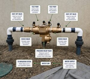 parts of a backflow preventer